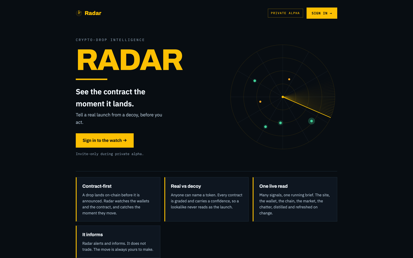 Launch Radar: the watch, a contract-first read of a token drop